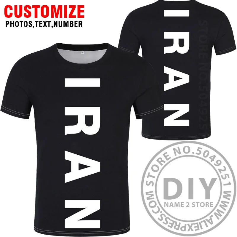 IRAN футболка diy free индивидуальный заказ номер имени irn Национальный флаг страны
