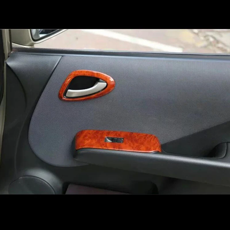 

4 шт., хромированные Защитные чехлы для дверей автомобиля Honda Fit Hatchback 2004-2007