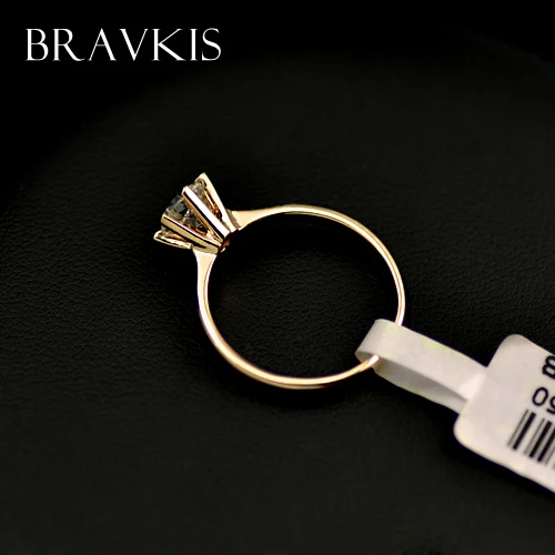 Женское Винтажное кольцо BRAVEKISS обручальное цвета розового золота с круглым