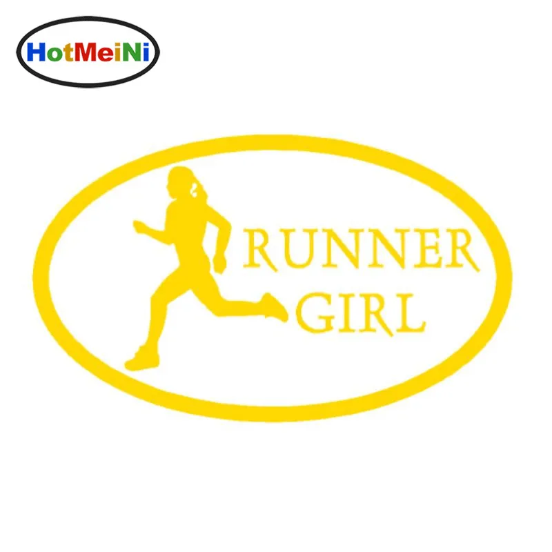 HotMeiNi Runner Girl Lady Marathon Run Fun Автомобильная наклейка светоотражающая для автомобиля
