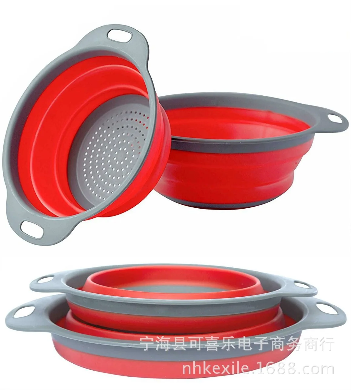 2 Pieces 1 Lot Of Round Folding Collapsible Water Filter Basket Drain Washing Fruit | Дом и сад