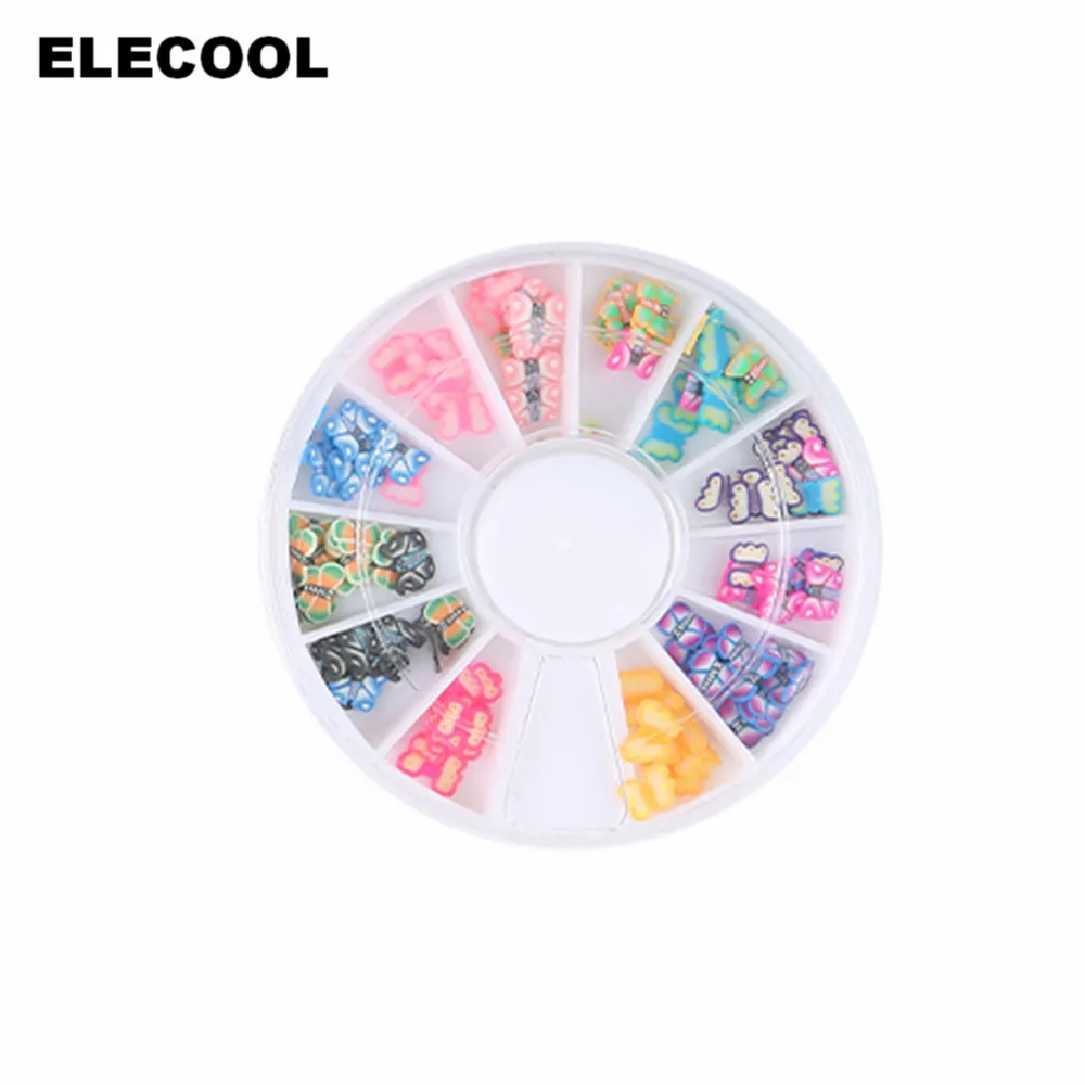 ELECOOL 1 коробка маленькое сердце Бабочка фруктовые кусочки форма Типсы для дизайна