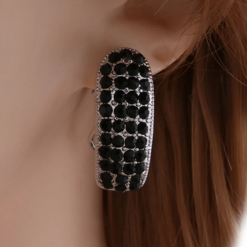 Серьги стразы NeeFu WoFu большие брендовые серьги из цинкового сплава рождественские