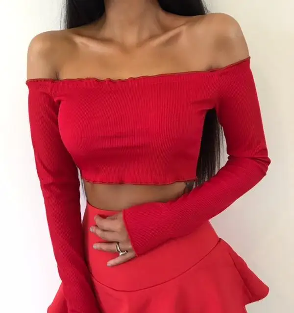 2017 сексуальный женский Повседневный свитшот с открытыми плечами топ модная