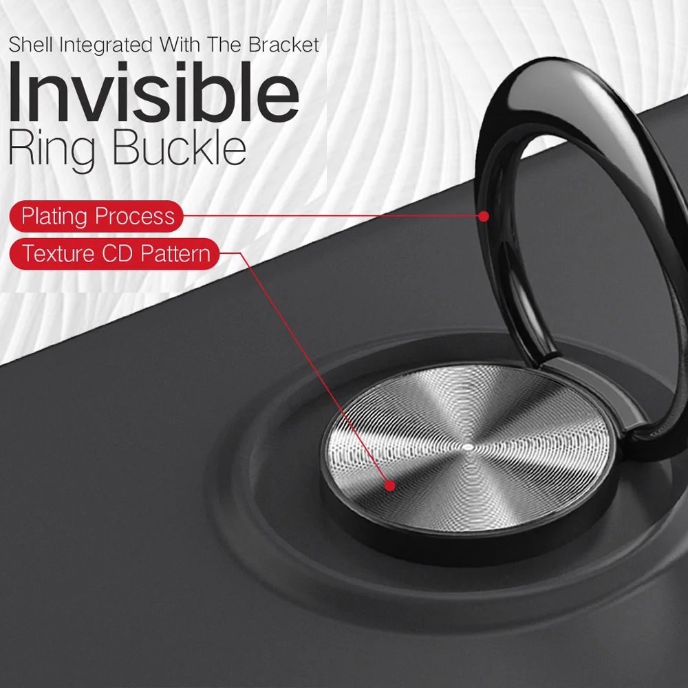 360 Rotating Metal Magnetic Silicone Ring Case For Huawei P8 P9 Lite 2017 Honor 8 Y9 2018 Enjoy Plus Magnet Holder Coque | Мобильные
