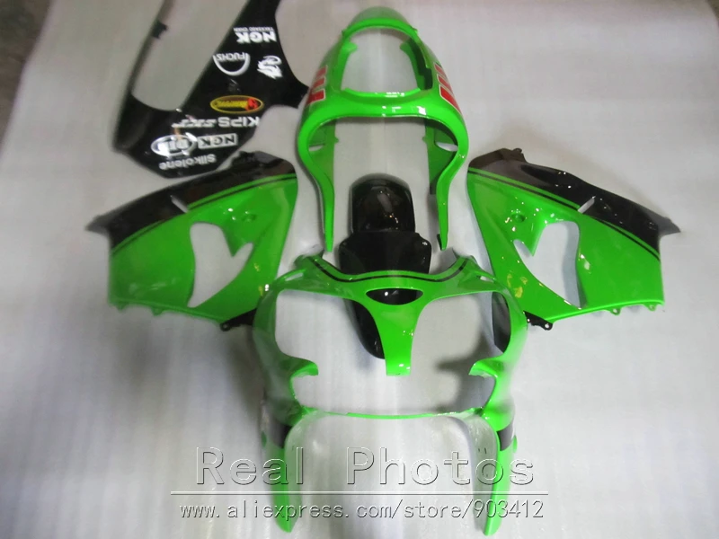 

Bodywork plastic fairing kit for Kawasaki Ninja ZX9R 2000 2001 green black fairings set ZX9R 00 01 UR16