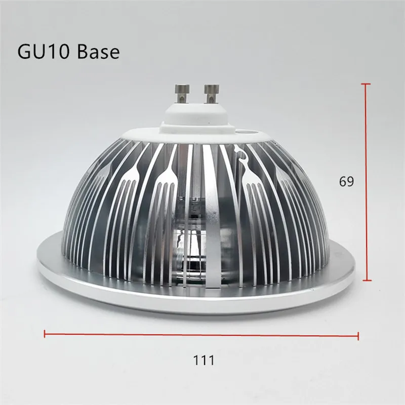 15 W GU10 Светодиодный прожектор QR111 затемнения удара светодиодные лампы G53 пятно