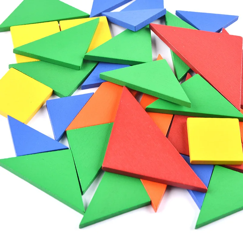 Chanycore Детские Обучающие Развивающие деревянные игрушки пазл Tangram Форма 32 шт