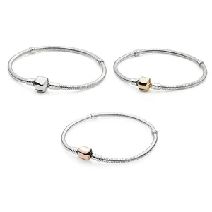 Женский и мужской Шарм-браслет сделай сам из серебра 925 пробы