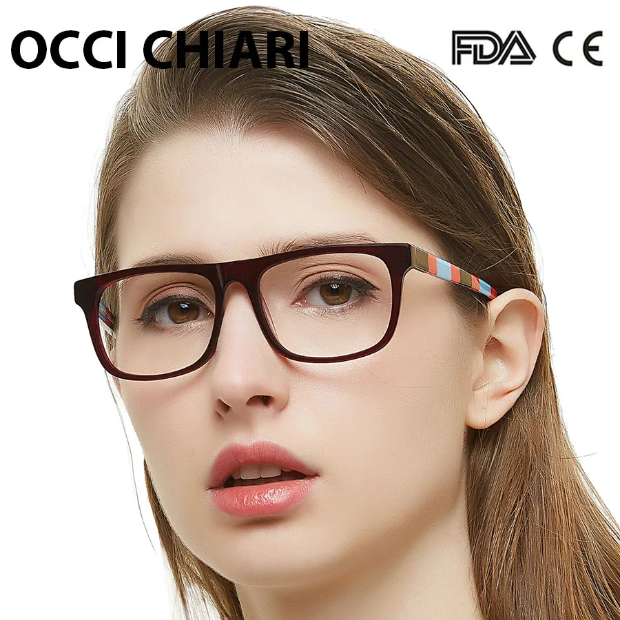 OCCI CHIARI, полосатые очки, для женщин, анти-синий луч, компьютерные очки по рецепту, Новые прозрачные оптические очки, оправа для очков