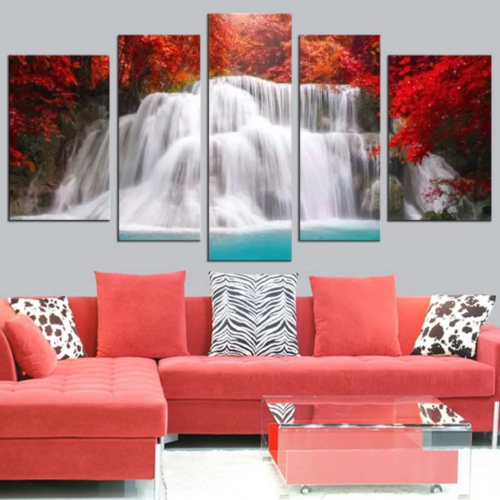 Набор для рисования на холсте Кленовый лист 5 панелей| |