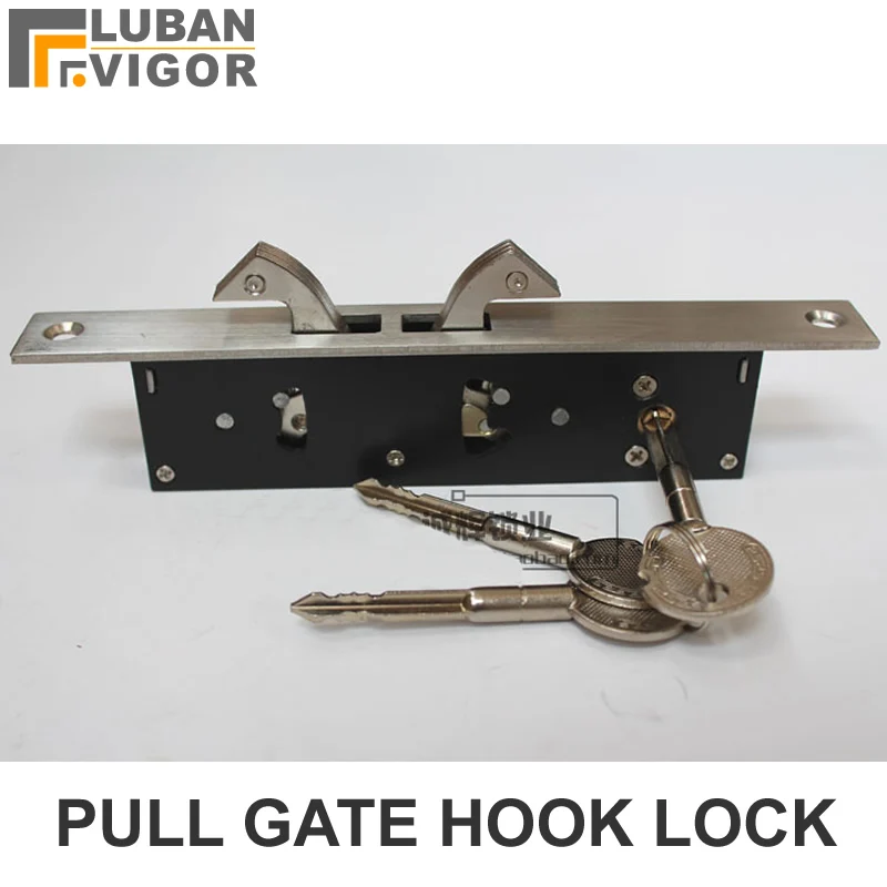 Нержавеющая сталь скользящая дверь/выдвижные ворота DoubleHook lock Stealth для оправы