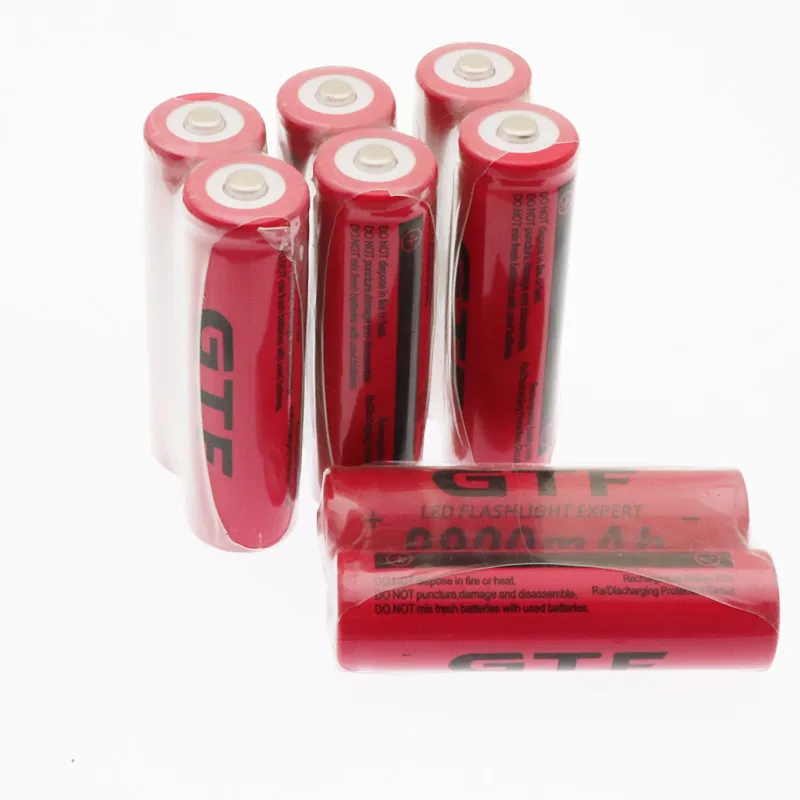 lote 3,7 V 18650 аккумулятор 9900 mAh литий-ионный перезаряжаемый светодиодный фонарь 18650