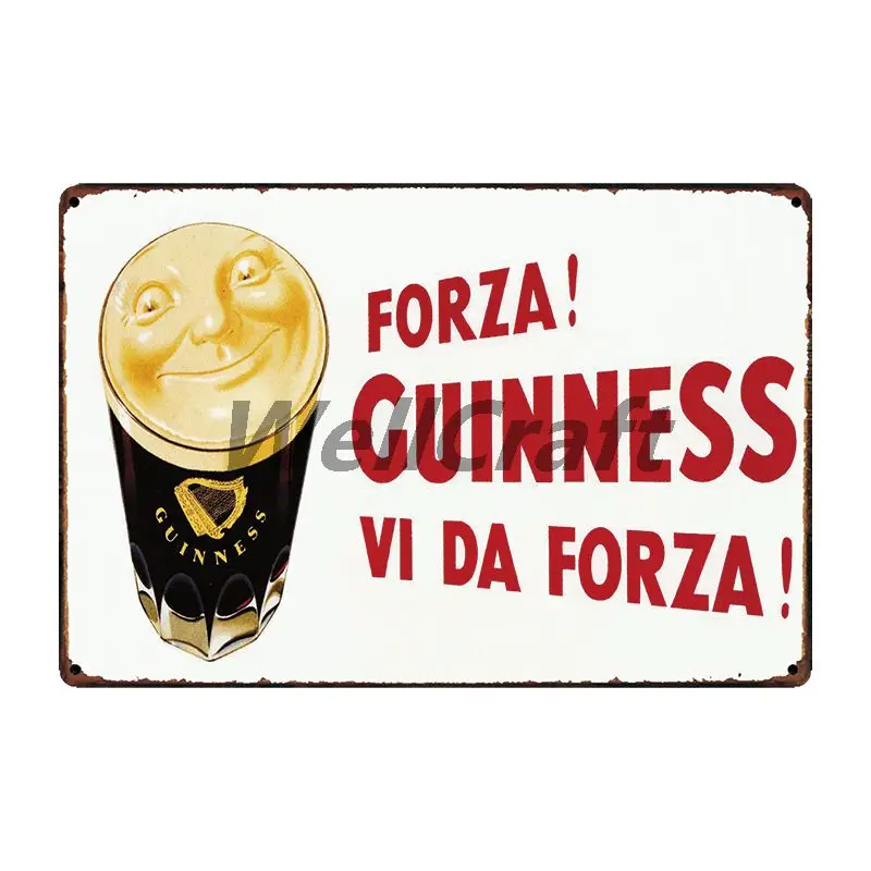 [WellCraft] Guinness рыба птица Солнце металлические знаки постер на стену табличка с