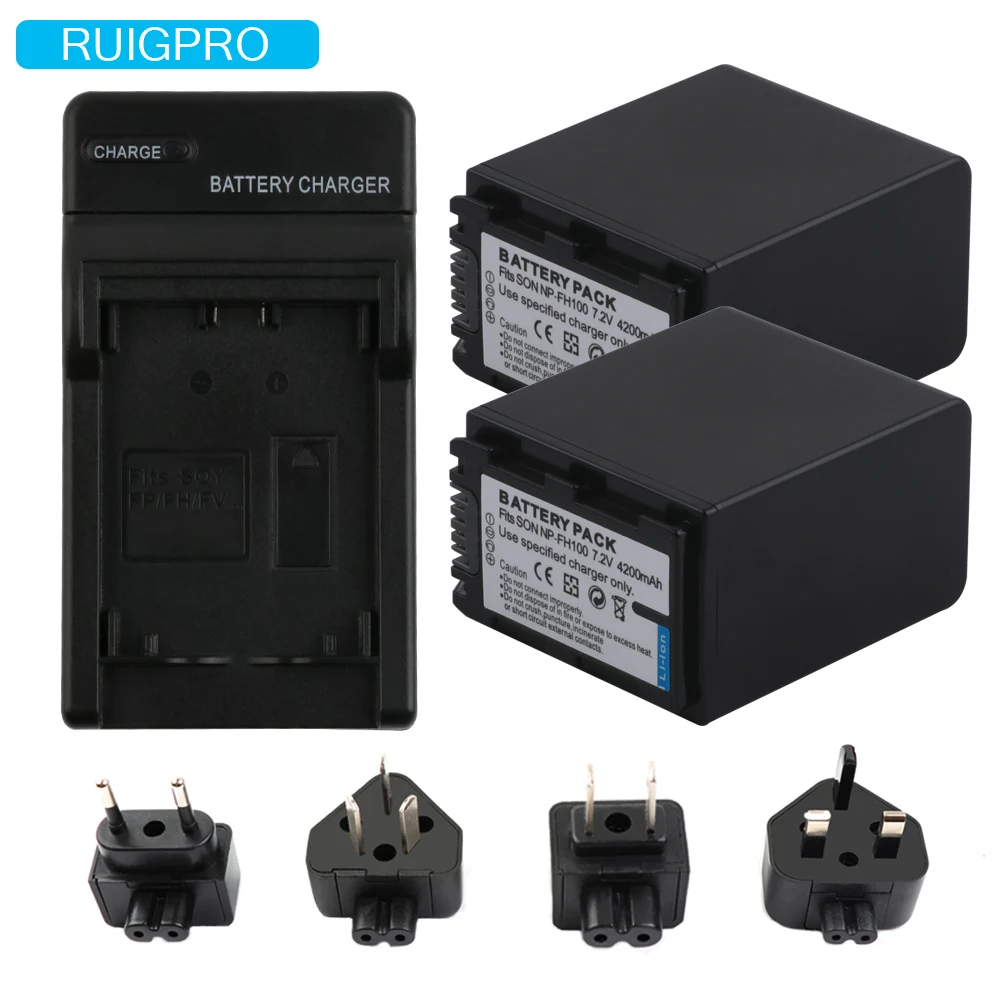 2 шт. 4200 мА/ч NP FH100 Батарея + USB Dual Зарядное устройство для sony DCR SX40 SX40R SX41 HDR CX105 FH90 FH70