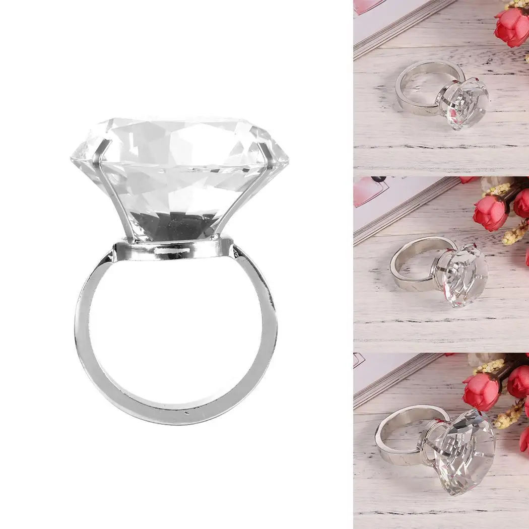 Креативный гигантский Кристалл Rhinestone кольцо пресс папье с подарочной коробкой