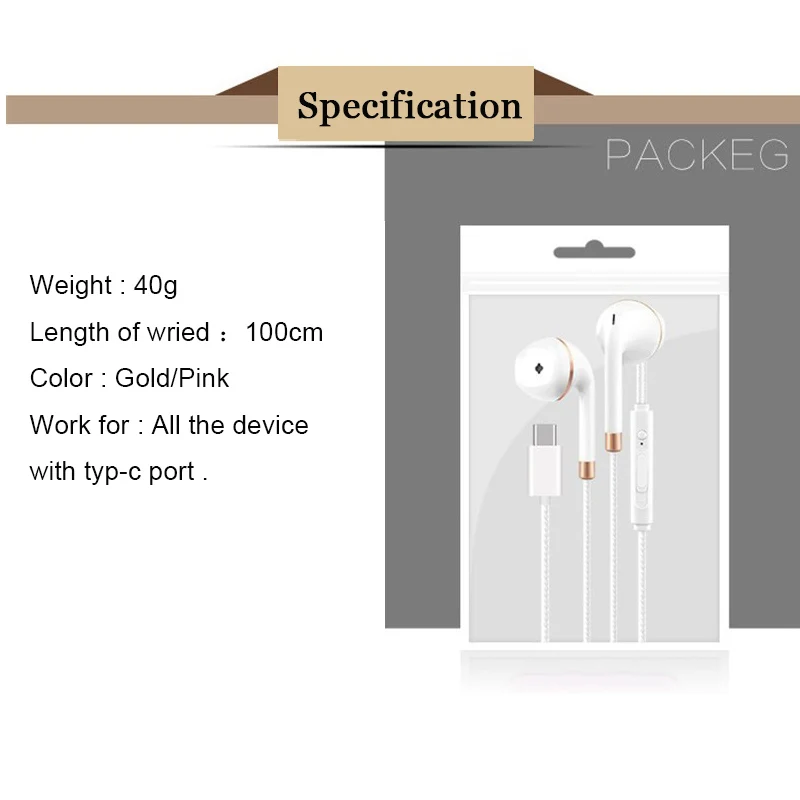 Наушники USB Type C проводные с микрофоном наушники вкладыши типа для LeEco Le 2 / Max/ Pro Xiaomi