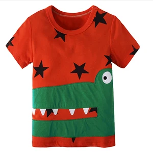 Marque Enfants Новинка 2016 года летняя стильная футболка для детей футболка для маленьких девочек и мальчиков футболка с изображением крокодила для мальчика детские топы и футболки для детей возрастом от 2 до 7 лет