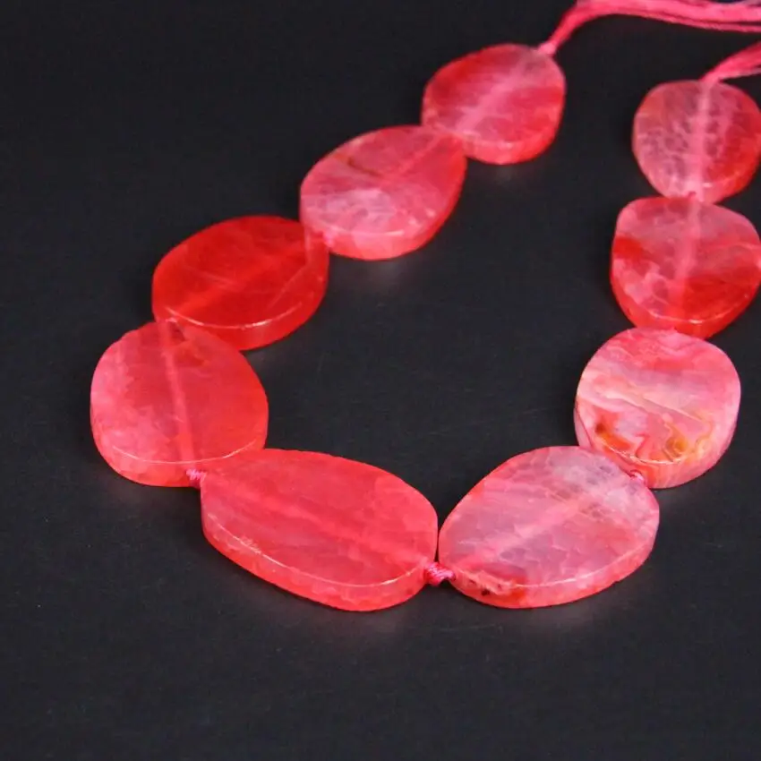 Прибл. 9 шт./нитка Большая Натуральная розовая красная морская звезда из агата