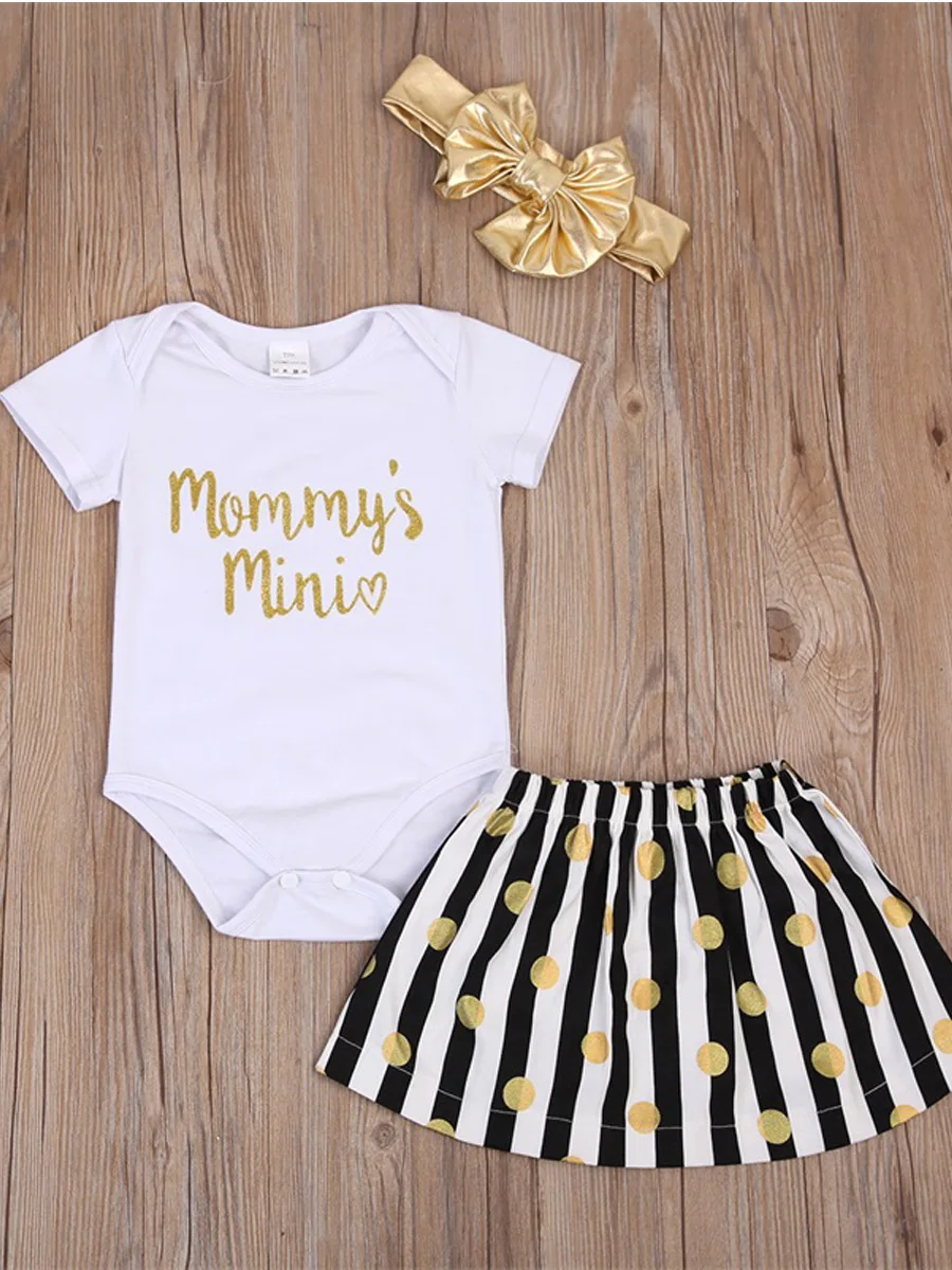 Для новорожденных для маленьких девочек одежда с надисью &quotMamas Mini&quot наряды