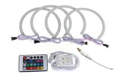 2x131 мм светодиодный 146 LED COB RGB маркер ангельские глазки комплекты кольцевых гало