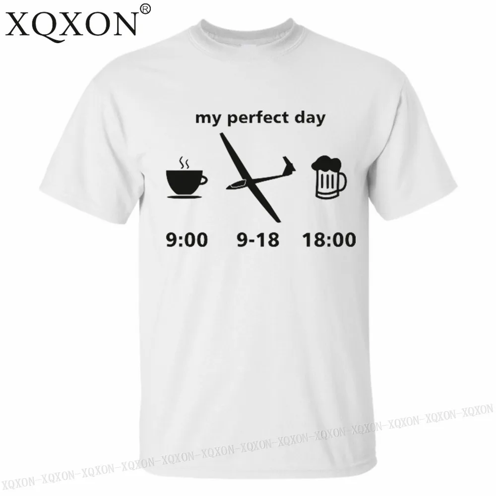 XQXON-my perfect day скользя Для мужчин футболка хорошего качества хлопок Летние Короткие рукава человек футболка; Топы K113 - Цвет: White