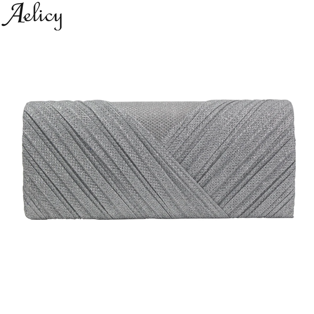 Aelicy Модные Женские однотонные Коктейльные Вечерние Сумочки с вышивкой и рюшами, женская сумка для телефона, вечерние клатчи, роскошные сумочки