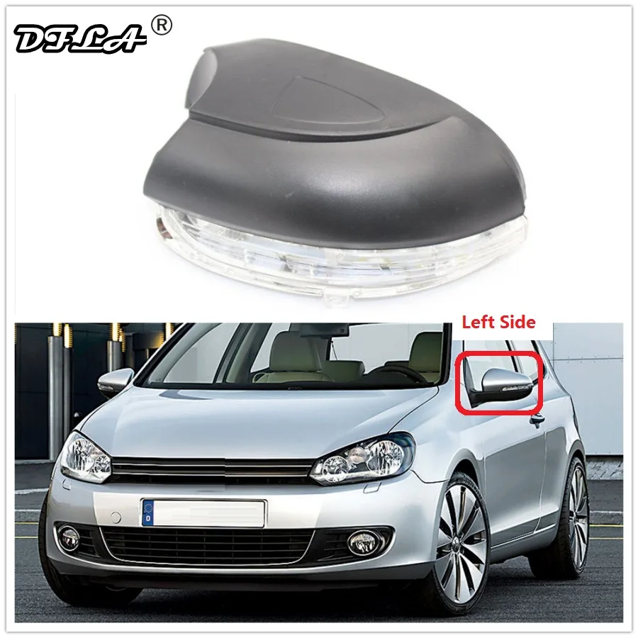 Левая сторона для VW Golf 6 A6 MK6 GTD R20 2009 2010 2011 2012 2013 автомобиля отделка зеркала и добавит позитива вашей поездке, светодиодный индикатор сигнала поворота светильник