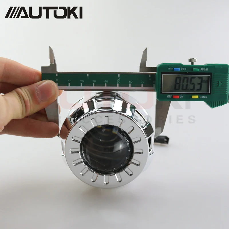 Autoki 2 шт./лот Autoki LHD/RHD 2,0 дюймов мини биксеноновые линзы проектора+ кожух использования H1 ксеноновая лампа для автомобильных фар H1 H4 H7