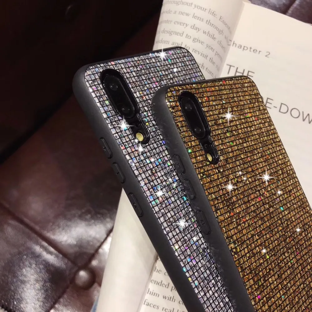 Блестящий чехол со стразами для Huawei P20 Pro P10 Plus P30 LITE Y7 2019 Honor 8X mate10 Lite nova 3i|Бамперы| |