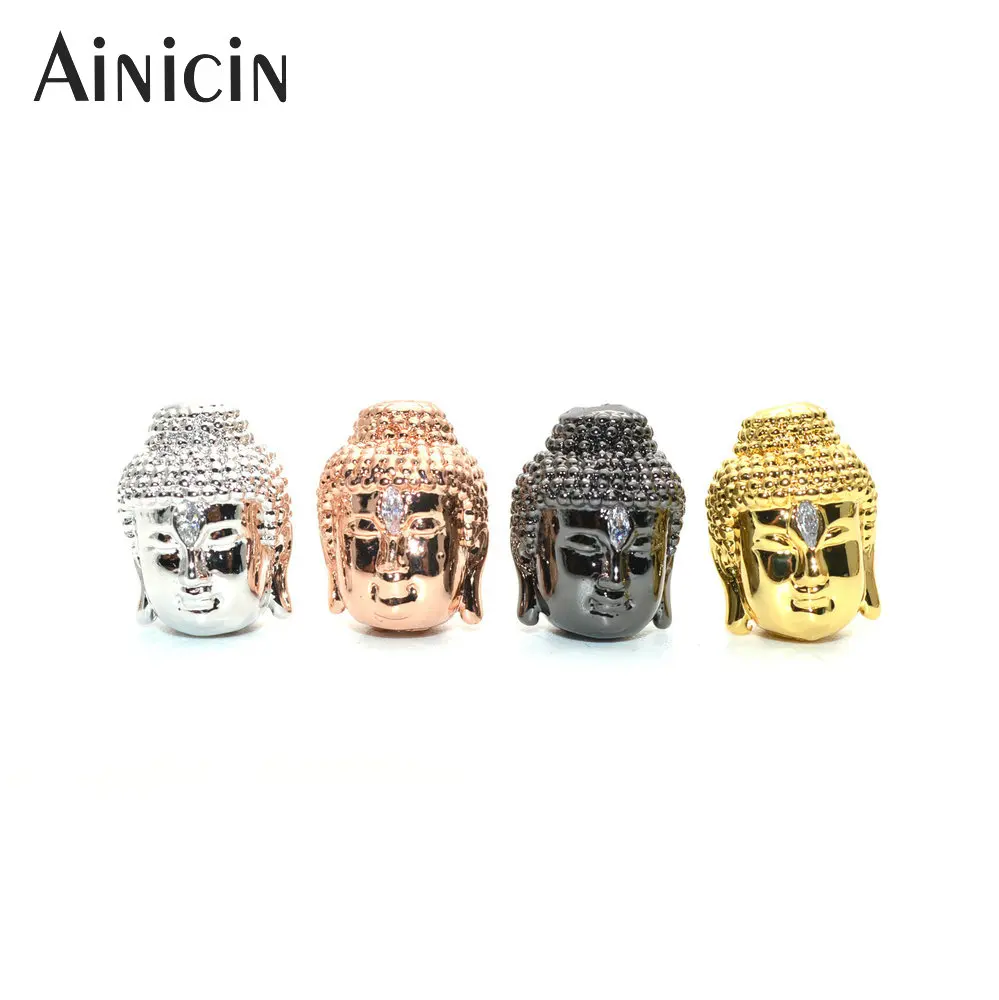 

10pcs Shine Guanyin Head Beads Rhinestone Crystal Setting 10x13mm Fashion Jewelry Making Beads