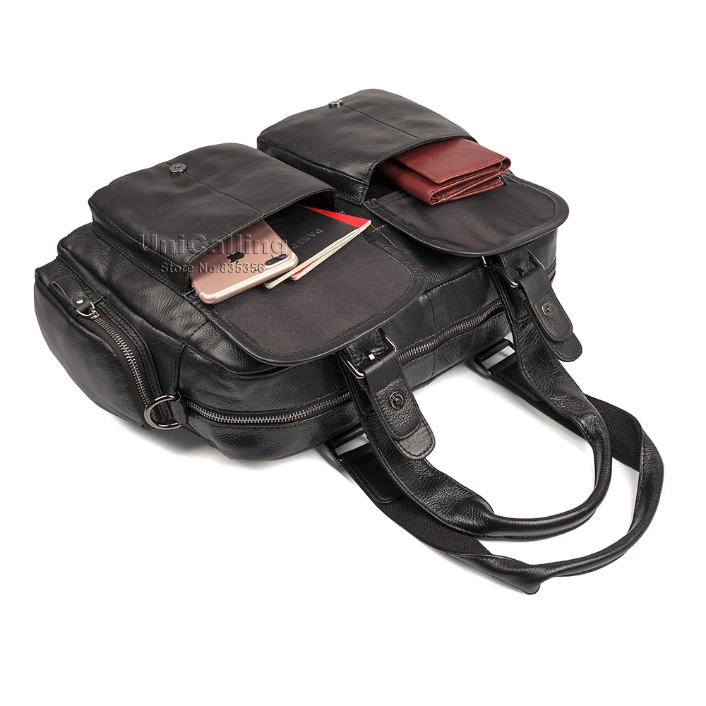 UniCalling новый стиль унисекс коровья кожа содержит 14 дюймовую сумку для ноутбука