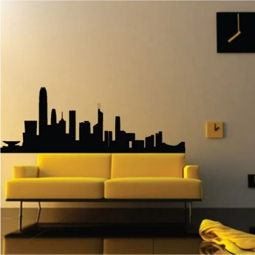 Декоративная настенная Съемная виниловая наклейка на стену в гонконгском стиле |