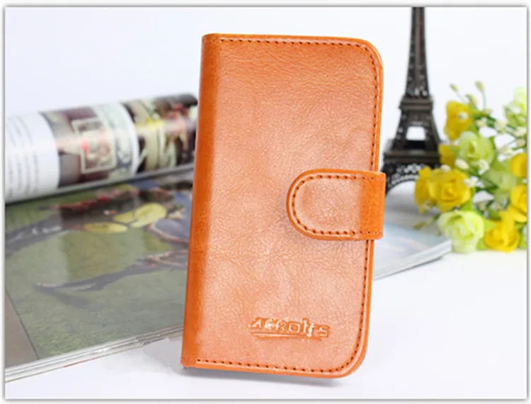 BROWN Роскошный кошелек из искусственной кожи для Prestigio MUZE G5 LTE PSP5522DUO, чехол-сумка с подставкой, держатель для карт, винтажный Стильный чехол - Цвет: BROWN