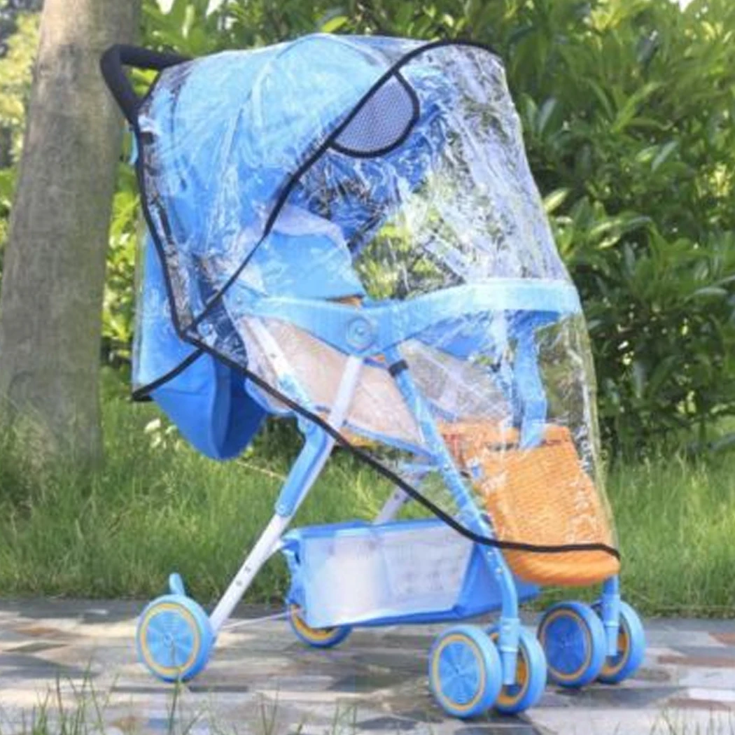 Universal Waterproof Rain Cover Baby Stroller Accessories Wind Dust Shield Zipper Open For Strollers Pushchairs | Мать и ребенок