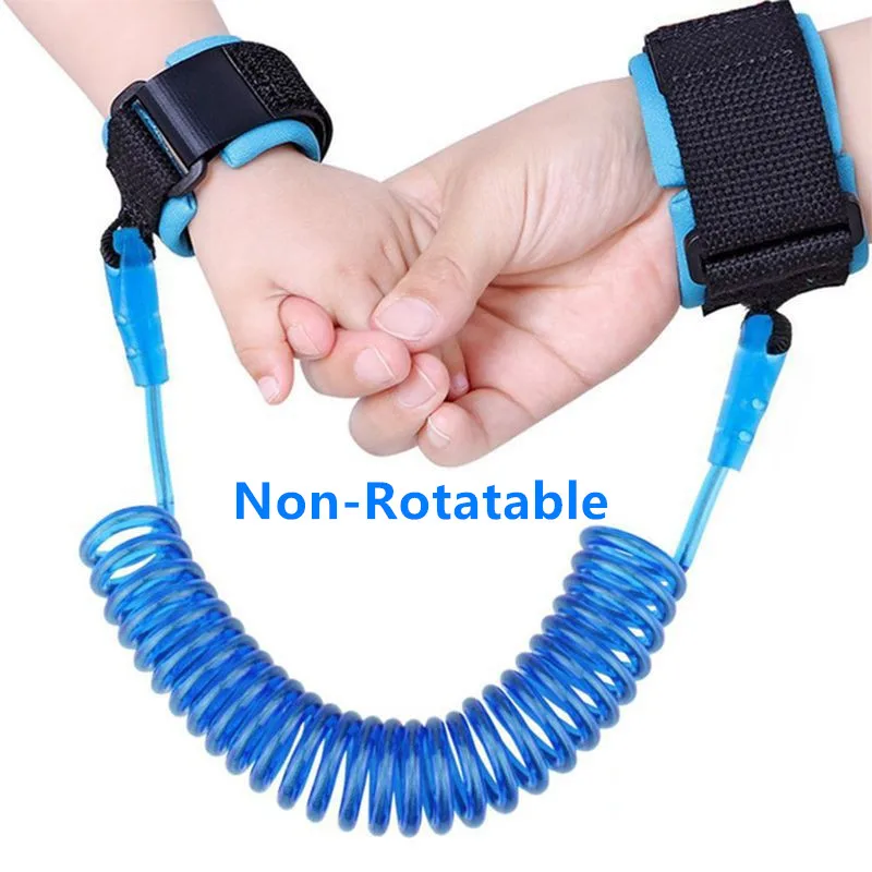Non-Rotatable Blue 1,5-2,5 м детские ремни безопасности Регулируемый Детский поводок анти-потеря запястья Тяговый канат детские ходунки браслет - Цвет: Non-Rotatable Blue