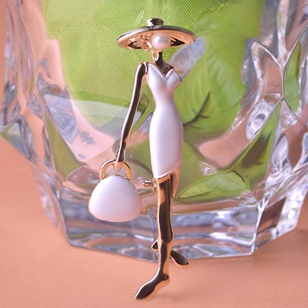 Модная женская брошь для сумок Funmor корсажная Высококачественная красная