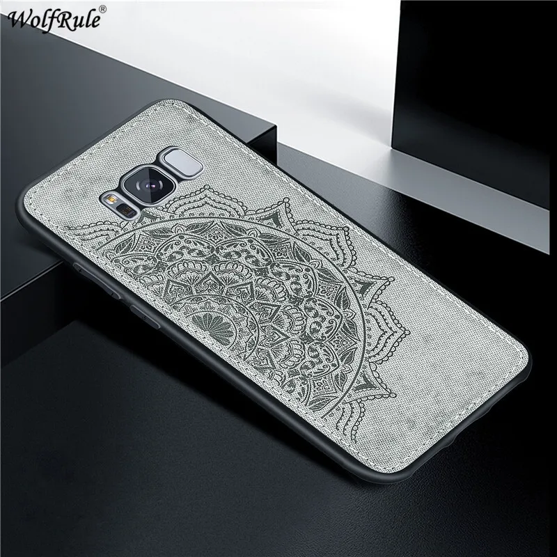 

For Cover Samsung Galaxy S8 Plus Case TPU Frame Bumper Cloth Fabric Back Phone Cases For Samsung S8 Plus Cover G955 6.2''