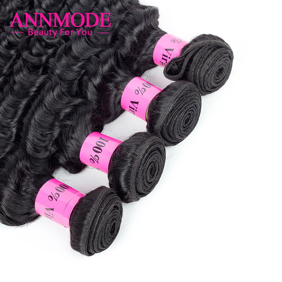 8А Бразильский Девственные Волосы Глубокая Волна 4 Пучки 100 Необработанные Девы