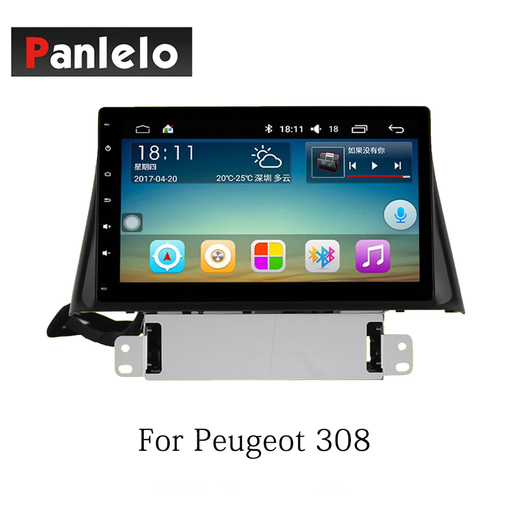 Panlelo Android 7.1 For Peugeot C-Quatre C3XR 408 301C-Quatre 308 2 Din GPS Navigation 8/9/10Inch BT Steering Wheel Control | Автомобили и