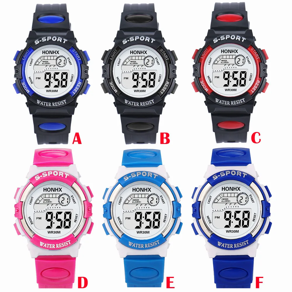 saatleri Fashion Child Digital LED Analog Quartz Alarm Date Sports Wrist Watch mens watches top brand luxury Masculino Reloj @2 | Наручные