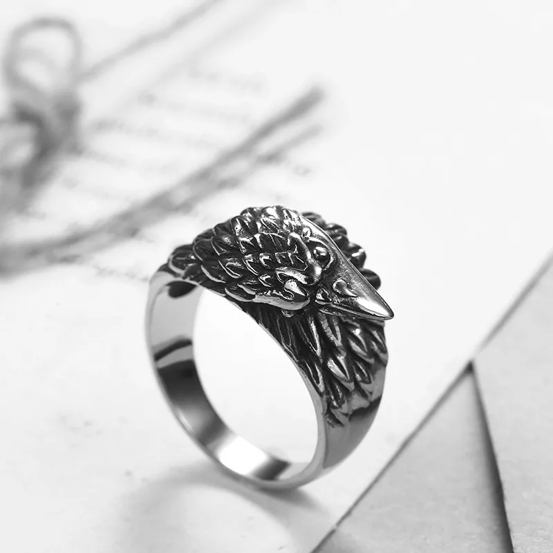 Мужское кольцо KLDY Золотое с изображением орла из нержавеющей стали|Кольца| |