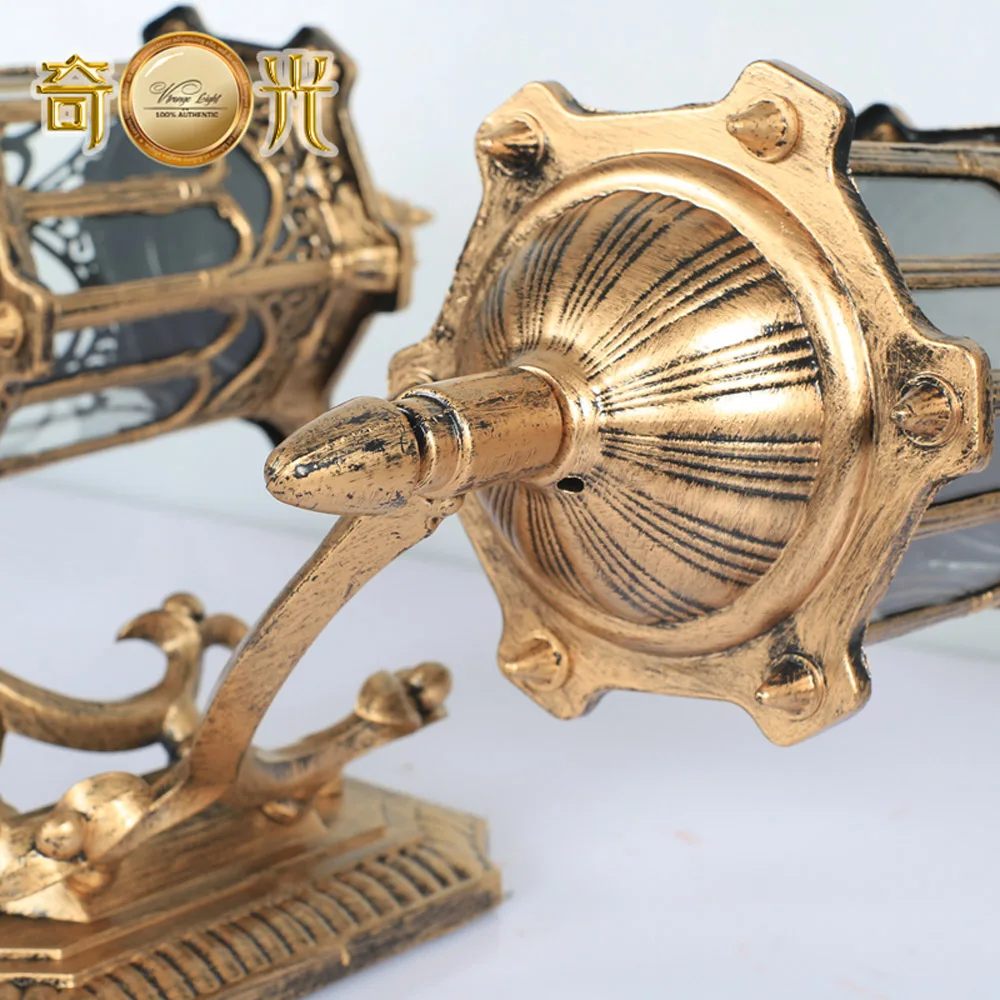 Роскошные Бронзовые винтажные настенные лампы с 2 головками уличные