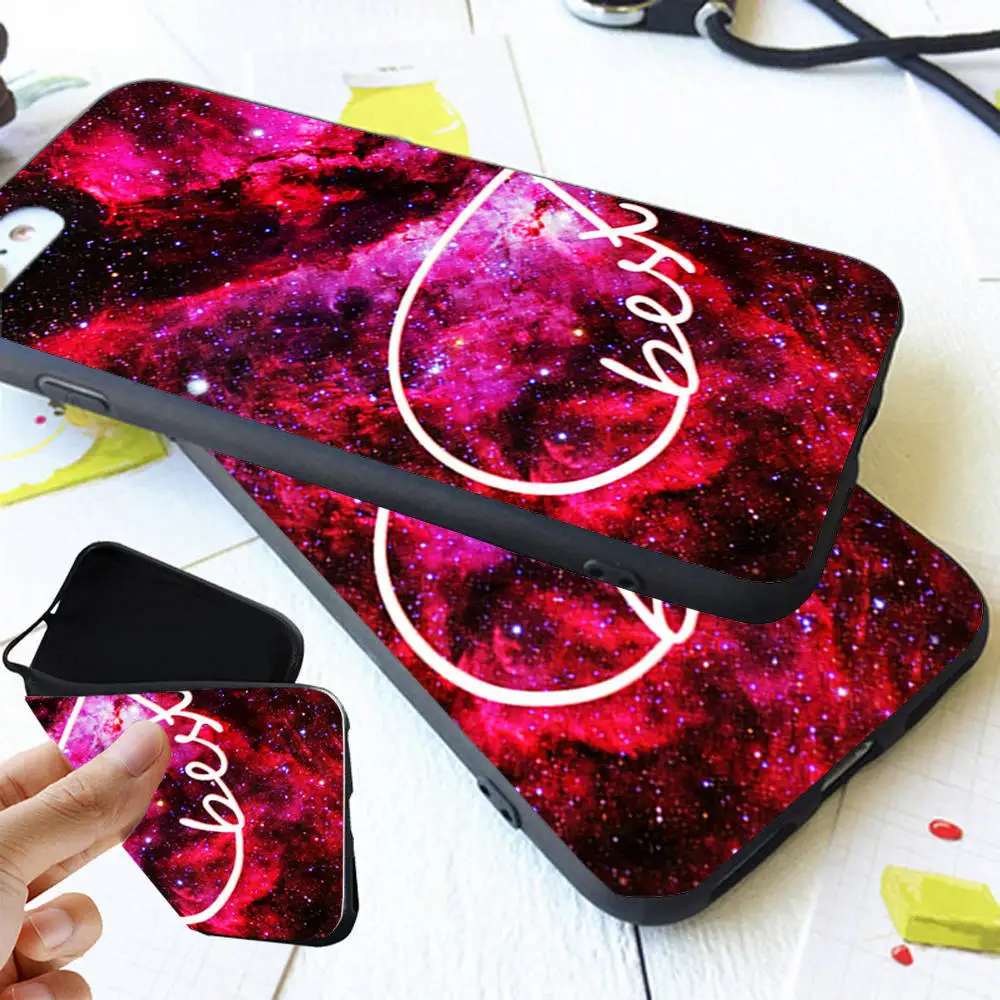 Чехол BFF Space Infinity Couple для iPhone X 8 5 5S XR XS Max 6 6S 7 Plus чехол лучшего друга мягкий