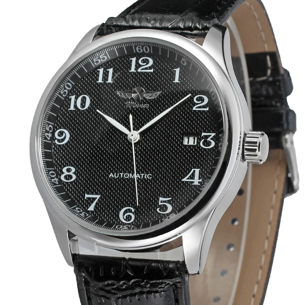 WINNER WATCH стильные и трендовые простые арабские цифровые часы с циферблатом, мужские часы с низкой клавишей, механические часы, две модели на выбор