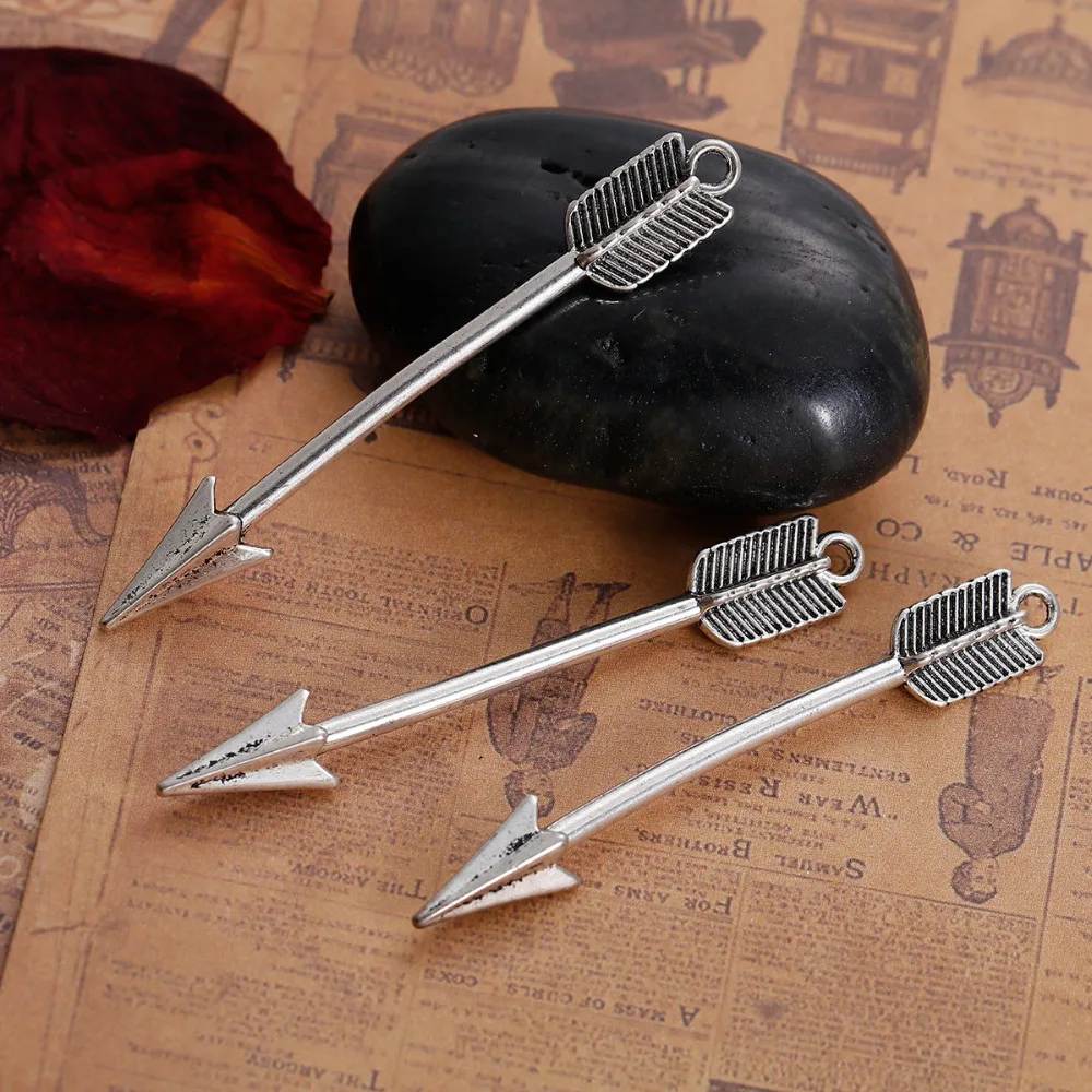 DoreenBeads цинковый сплав серебряного цвета 3D Подвески стрелка DIY Ювелирные