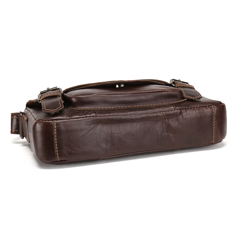 Сумка мужская из натуральной воловьей кожи винтажный мессенджер на одно плечо