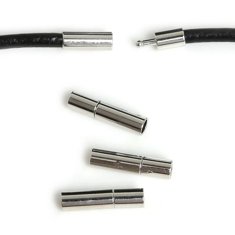 30 шт. металлические Концевики с родиевым покрытием застежки для браслетов