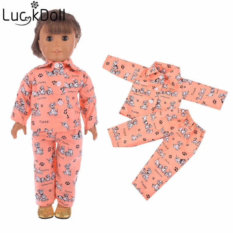 Пижама LUCKDOLL разные стили подходит для 18 дюймовых американских кукол 43 см