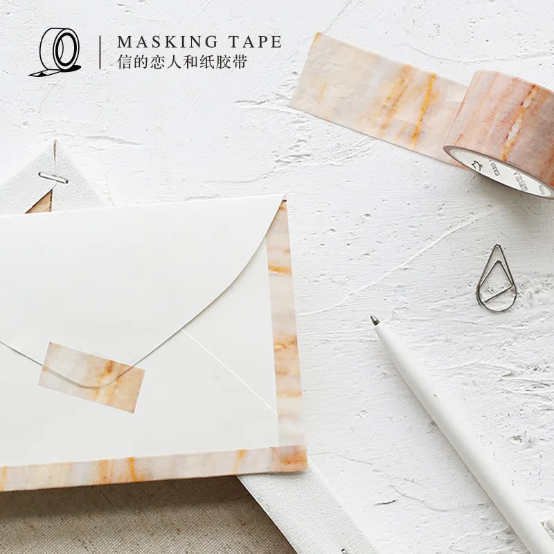 Мрамор васи лента 30 мм Широкий DIY Скрапбукинг Стикеры Label клейкой ленты Школа